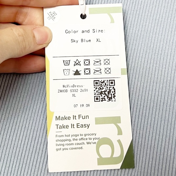 NWT Halara Ruched Mini Dress Sky Blue - Picture 5 of 6